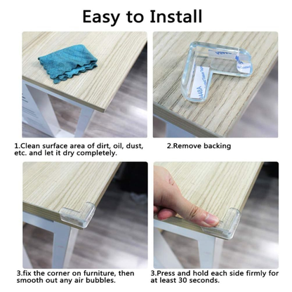 Safety Corner Protectors Guards, 12 pcs Baby Proofing Safety Corner Clear Furniture Table Corner Protection
