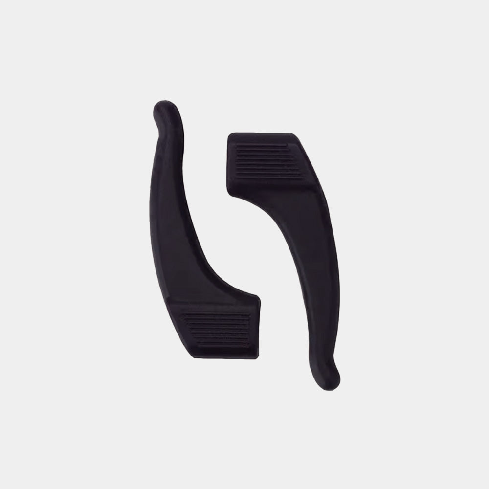 Black anti-slip silicone eyeglass ear hooks