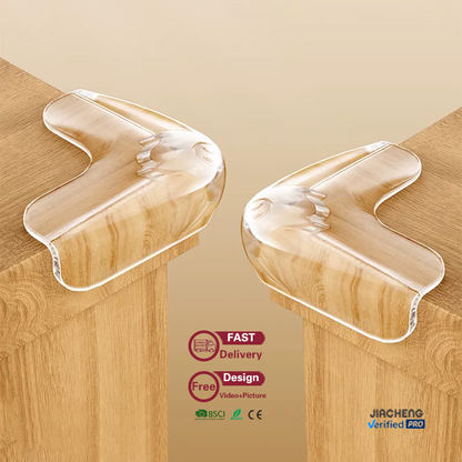 THE VIRALS™ Baby Safety Corner Protectors – 12PCS Transparent Furniture Corner Guards | Childproof Table Edge Protection
